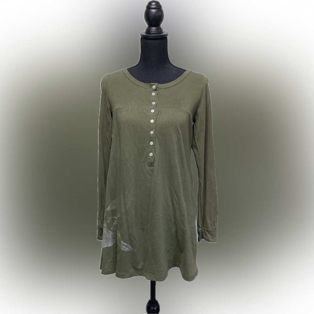 Olive Green Women's Long Sleeve Top